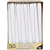 Los mejores  - Papstar 17966 50 - Velas (diámetro 2-2 x 25 cm)- Blanco- paquete de 50